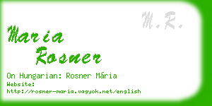 maria rosner business card