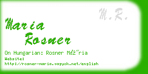 maria rosner business card